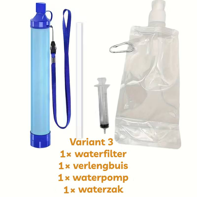 AquaGuard™ — Ultralichte 0.01 Micron Waterfilter-Stro voor Outdoor & Reizen