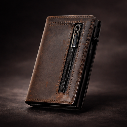 Cavaro™ – Luxe leren wallet zonder dikke broekzak