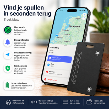 TrackMate™ – Vind je portemonnee, tas of koffer binnen seconden terug