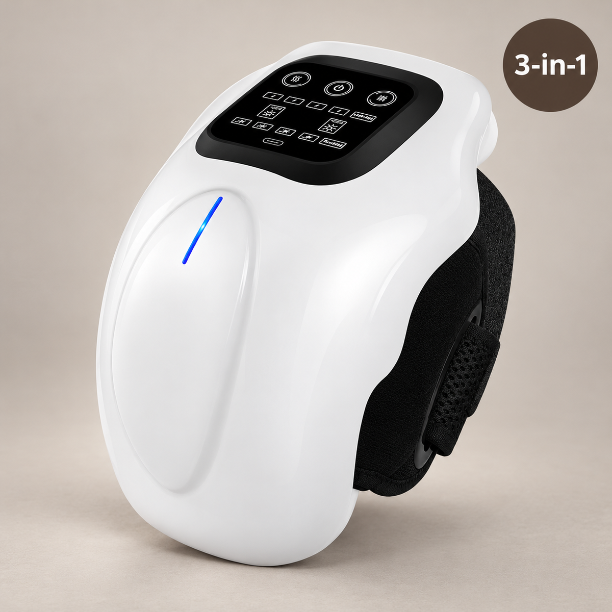 ThermaFlex 3-in-1 kniemassage-apparaat met warmte, trilling en infrarood licht